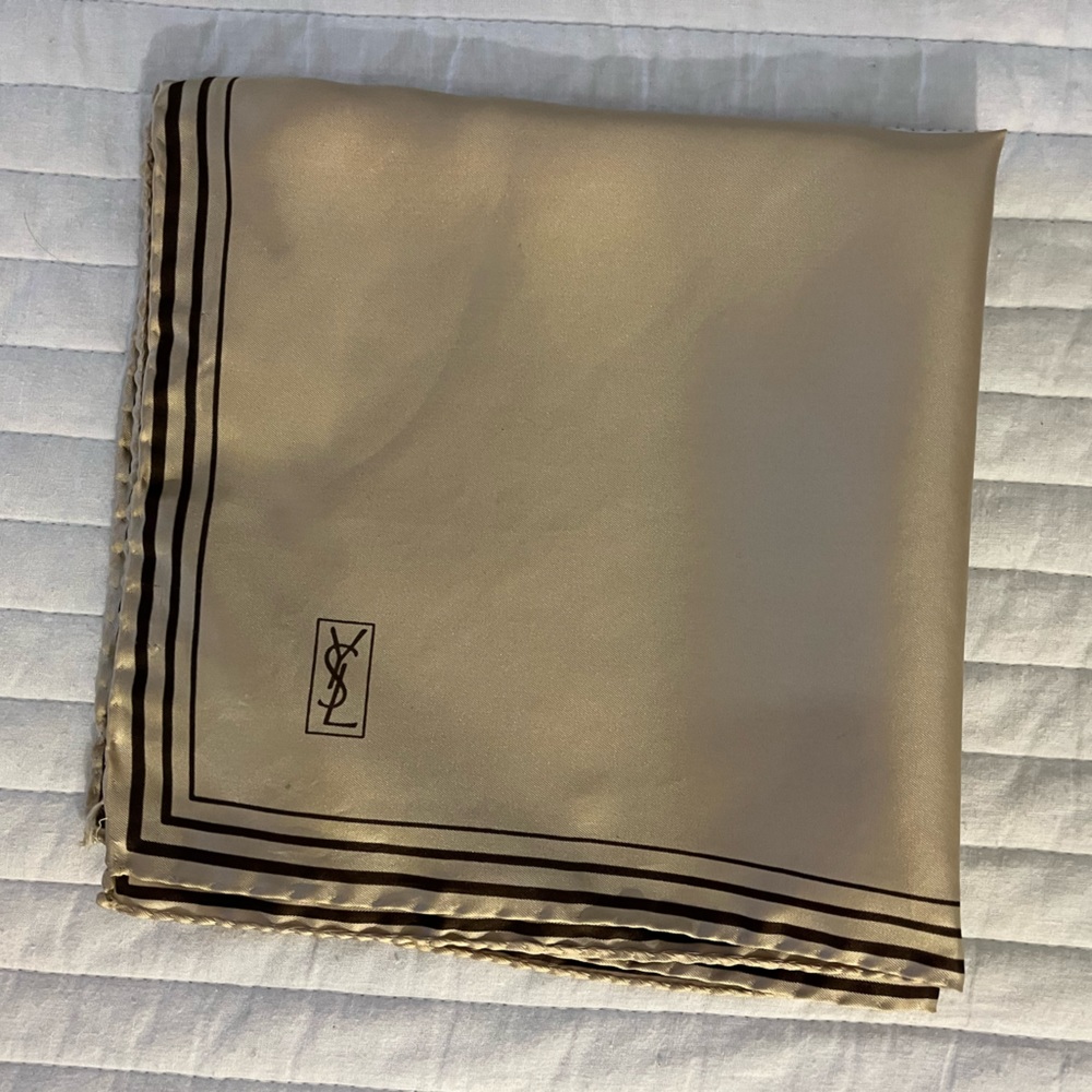 Vintage YSL Small Scarf or Pocket Square
